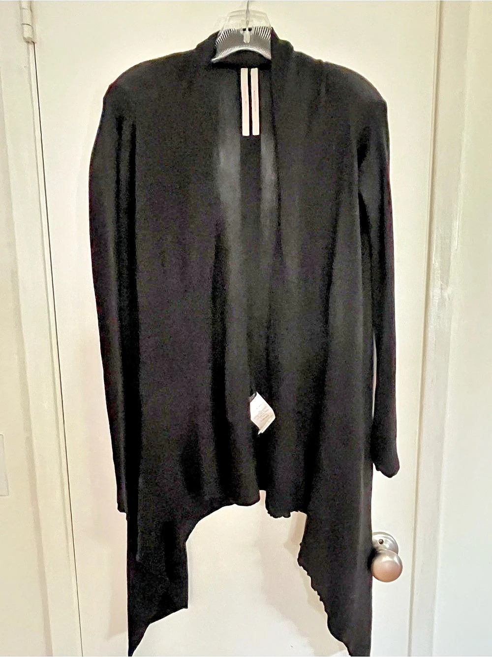 Rick Owens Asymmetrical Cardigan in Black Size Small